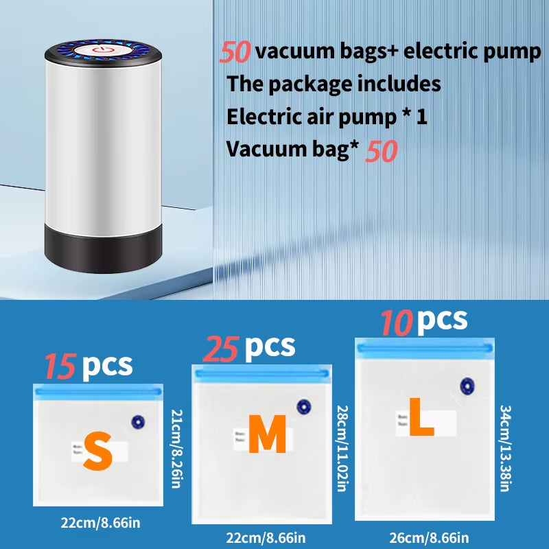 Handheld Vacuum Sealer for Food Storage,Portable Vacuum Sealer,Avoid Cross Contamination of Food+ 50 Vacuum Seal Bags