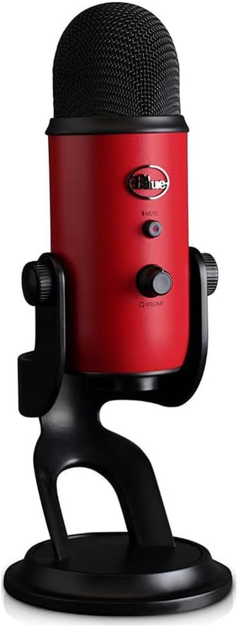 Logitech for Creators Yeti USB Mic,  VO!CE Software, 4 Pickup Patterns, Headphone Output & Volume Control, Plug & Play, Satin Red