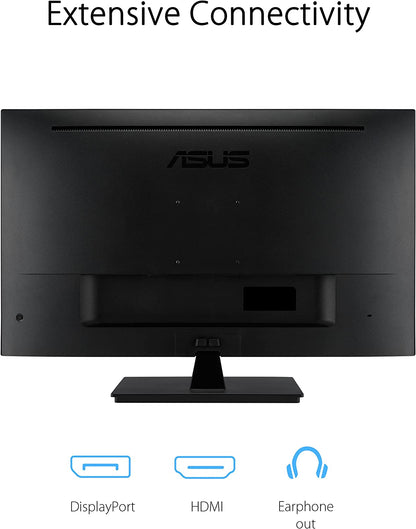 31.5” 2K Monitor (VP32AQ) - WQHD (2560 X 1440), IPS, 100% Srgb, HDR10, 75Hz, Speakers, Adaptive-Sync/Freesync, Low Blue Light, Eye Care, VESA Mountable, Frameless, Displayport, HDMI, Tilt