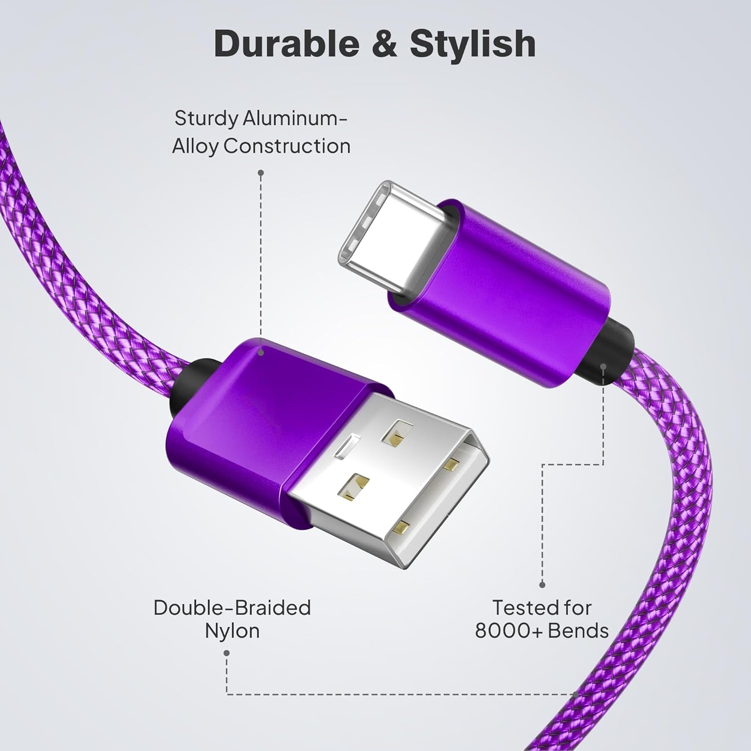 Charger Cord for Airpods Pro 3, USB a to USB C Cable 3Pack (1.5/3.3/6.6FT), Multi Length Type C Charging Cord for Airpods 4/Pro 2, Iphone 17/16/15, Samsung S26/S25